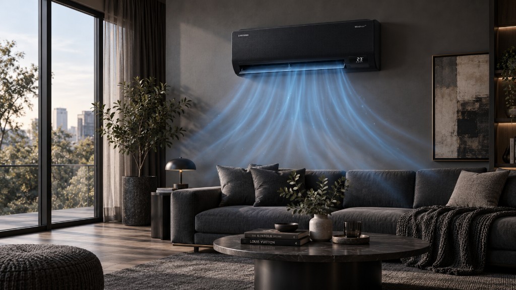 Flux de aer uniform in living, aer conditionat Samsung WindFree
