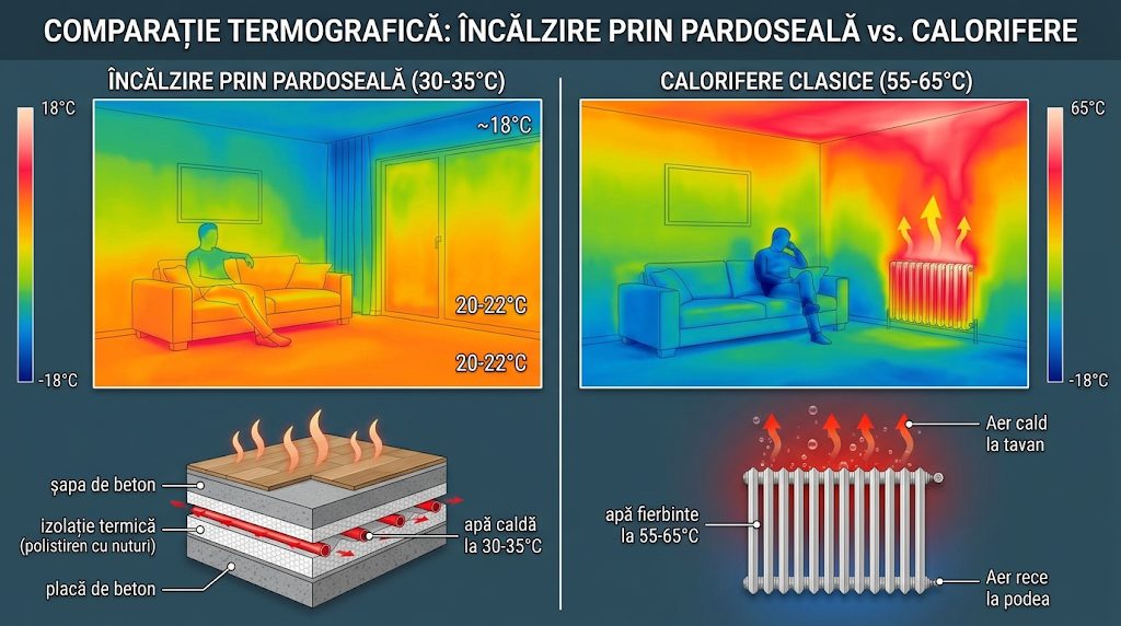 Incalzire in pardoseala cu pompa de caldura aer-apa