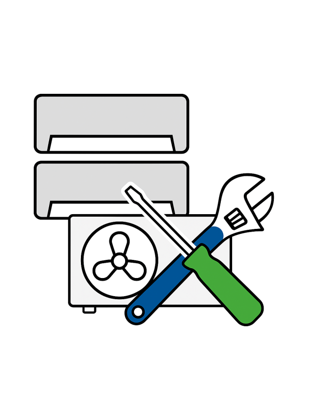 Montaj standard pentru aparat aer condiționat dublusplit fără kit de instalare (preinstalat de către client/dezvoltator)