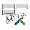 Montaj standard pentru aparat aer condiționat triplusplit fără kit de instalare (preinstalat de către client/dezvoltator)