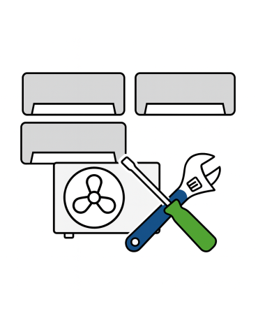 Montaj standard pentru aparat aer condiționat triplusplit fără kit de instalare (preinstalat de către client/dezvoltator)