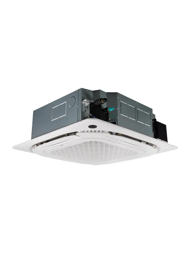 Aparat de aer conditionat caseta Midea Compact Roundflow 12000 BTU MCA4U-12HRFNX(GA)/MOX230-12HFN8-Q(GA), Clasa A++/A+, SEER 6.10, SCOP 4.00, telecomanda si pompa de condens incluse