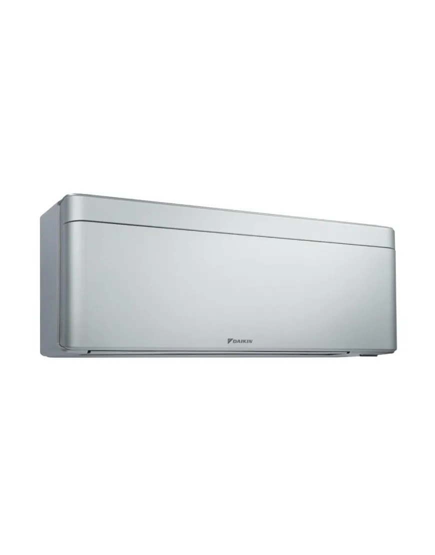 Aparat de aer conditionat Daikin Stylish 18000 BTU Silver FTXA50CS-RXA50B8, SEER 7.33, SCOP 4.60, efect Coanda, detectare prezenta pe 2 zone, flux aer 3D, Flash Streamer, filtre dezodorizare si ioni de argint.