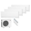 Aparat de aer conditionat multisplit Mitsubishi Electric Kirigamine Linea PLUS cu patru unitati interne, trei 9000 BTU si una de 18000 BTU, MXZ-6F122VF-3*MSZ-AY25VGKP +MSZ-AY50VGKP, garantie 60 luni , Plasma Quad Plus