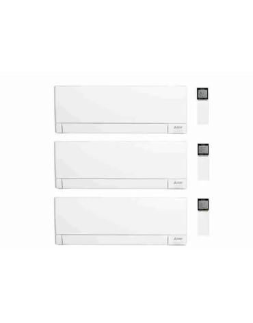 Aparat de aer conditionat multisplit Mitsubishi Electric Kirigamine Linea PLUS cu trei unitati interne 9000 BTU, MXZ-3F54VF3-3*MSZ-AY25VGKP, garantie 60 luni , Plasma Quad Plus