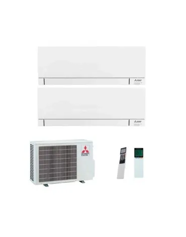Aparat de aer conditionat multisplit Mitsubishi Electric Kirigamine Linea PLUS cu doua unitati interne 9000 BTU si 12000 BTU, MXZ-2F53VF3-MSZ-AY25VGKP+MSZ-AY35VGKP, garantie 60 luni, Plasma Quad Plus