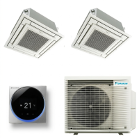 Aparat de aer conditionat dublu-split DAIKIN cu doua unitati interne tip caseta de tavan 9000 BTU 2MXM50A-2x FFA25A - garantie 60 luni, telecomenzi MADOKA incluse