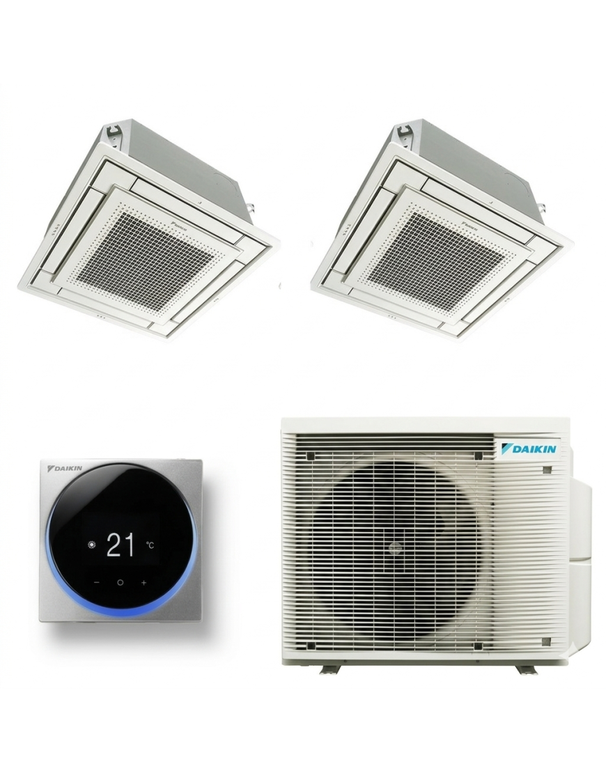 Aer conditionat multisplit Caseta DAIKIN cu doua unitati interne, 9000 si 18000 BTU, 2MXM68A-FFA25A+FFA50A- garantie 60 luni