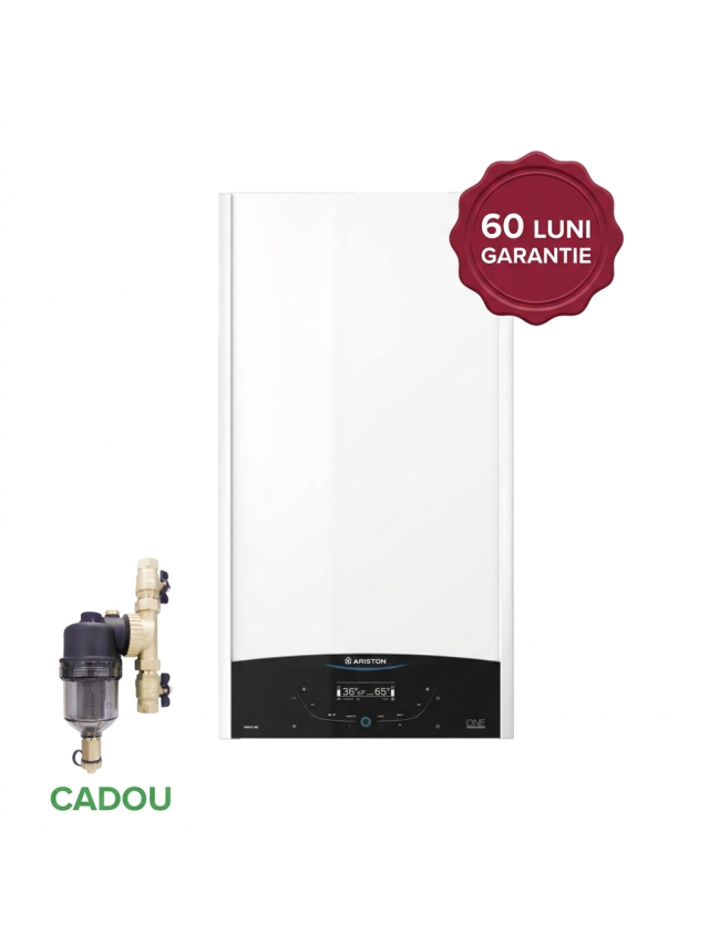 Centrala termica Ariston Genus One 24 kW, CADOU-Filtru Anti-Magnetita, garantie 60 luni, Incalzire si ACM