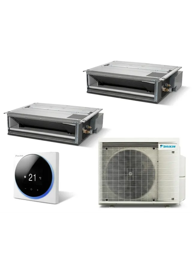 Aparat de aer conditionat multisplit Daikin Duct cu doua unitati interne de 9000 BTU, 2xFDXM25A-2MXM50A, 5 ANI GARANTIE, Telecomanda MADOKA inclusa