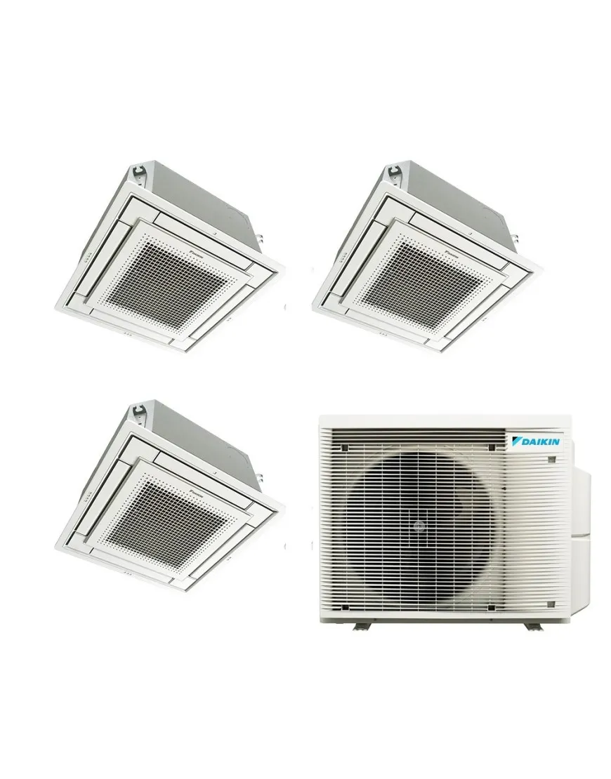 Aparat de aer conditionat multisplit Caseta DAIKIN cu trei unitati interne, doua 9000 BTU si una 12000 BTU, 3MXM68A-2xFFA25A+FFA35A, garantie 60 luni