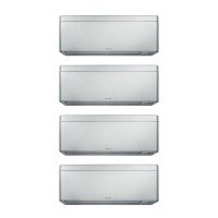 Aparat de aer conditionat multisplit Daikin Stylish cu patru unitati interne, trei de 5000 BTU si una de 9000 BTU Argintii, 3xCTXA15CS-FTXA25CS-4MXM68A, 5 ANI GARANTIE, efect Coanda, senzor de prezenta, Flash Streamer, filtre ioni de argint