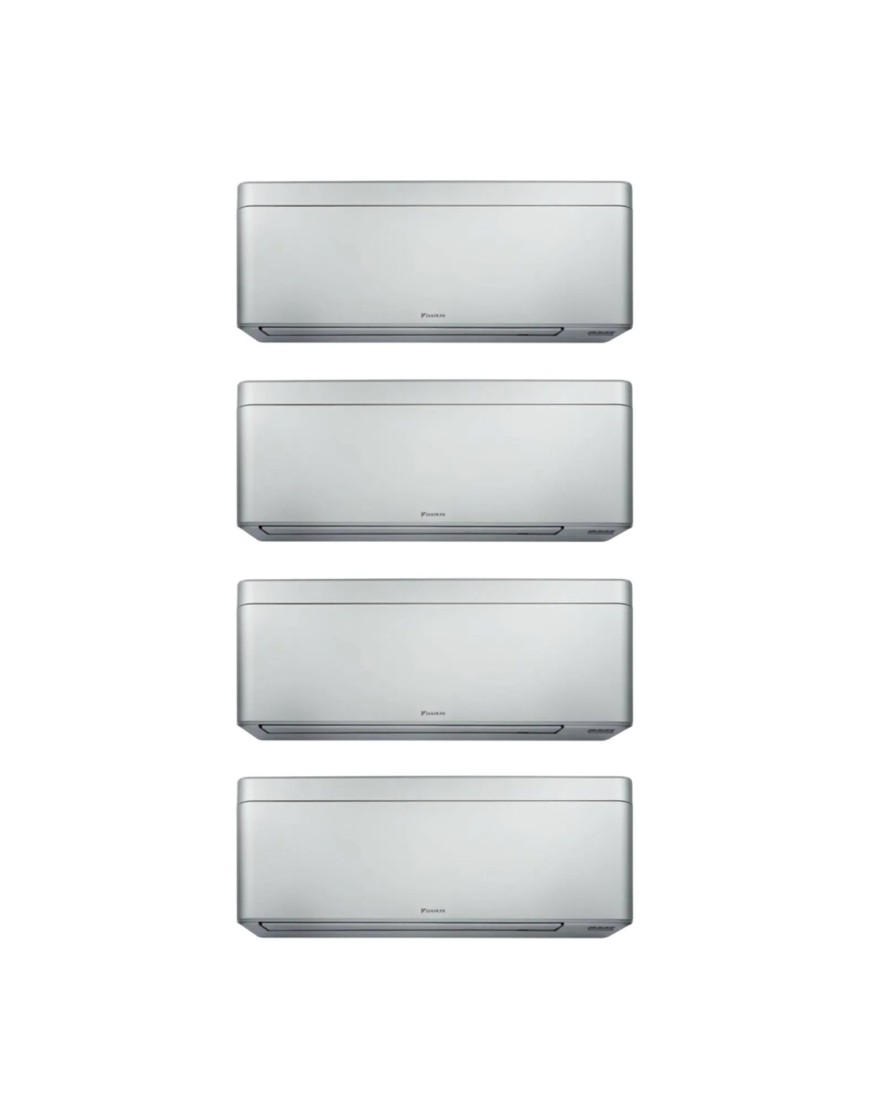Aparat de aer condiționat multisplit Daikin Stylish cu patru unități interne, trei 5000 și una de 12000 BTU Silver - garanție 60 luni