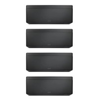 Aparat de aer conditionat multisplit Daikin Stylish cu patru unitati interne, trei de 5000 BTU si una de 9000 BTU Negre, 3xCTXA15CB-FTXA25CB-4MXM68A, 5 ANI GARANTIE, efect Coanda, senzor de prezenta, Flash Streamer, filtre ioni de argint