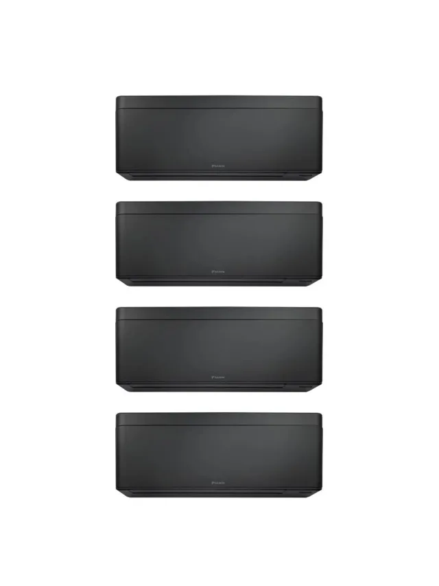 Aparat de aer conditionat multisplit Daikin Stylish cu patru unitati interne, trei de 5000 BTU si una de 9000 BTU Negre, 3xCTXA15CB-FTXA25CB-4MXM68A, 5 ANI GARANTIE, efect Coanda, senzor de prezenta, Flash Streamer, filtre ioni de argint