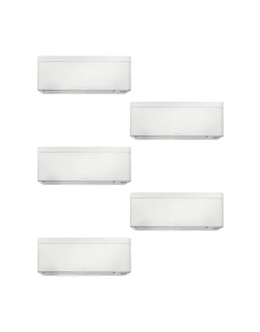 Aparat de aer condiționat multisplit Daikin Stylish cu cinci unități interne, patru 5000 BTU și una de 12000 BTU White - garanție 60 luni