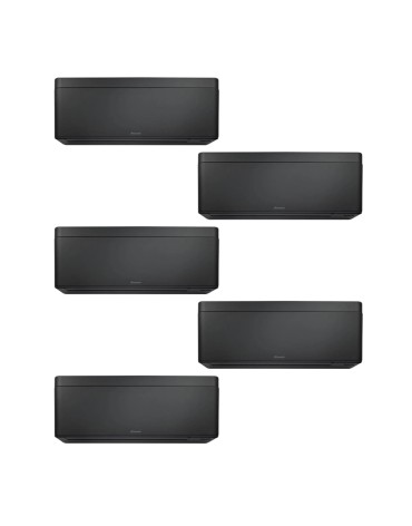 Aparat de aer condiționat multisplit Daikin Stylish cu cinci unități interne, patru 5000 BTU și una de 12000 BTU Black - garanție 60 luni