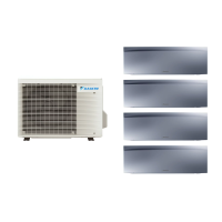 Aparat de aer conditionat multisplit Daikin EMURA cu patru unitati interne argintii, trei 7000 BTU si una de 12000 BTU, 3xFTXJ20AS + FTXJ35AS + 5MXM90A, 5 ANI Garantie, Flash Streamer si Ioni de Argint, Efect Coanda si Senzor de prezenta