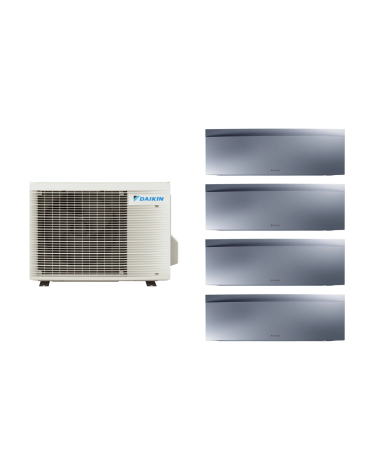Aparat de aer condiționat multisplit Daikin EMURA cu patru unități interne, trei 7000 și una de 12000 BTU Silver - garanție 60 luni