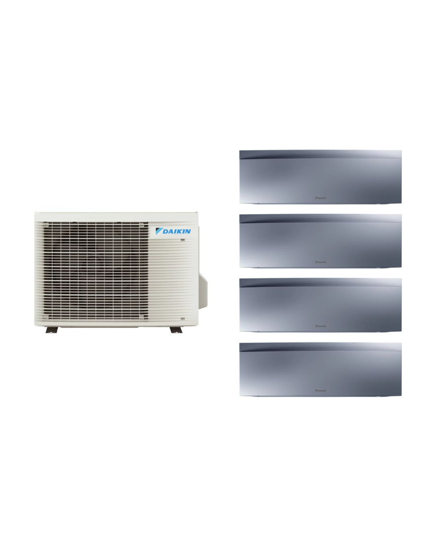 Aparat de aer condiționat multisplit Daikin EMURA cu patru unități interne, trei 7000 și una de 18000 BTU Silver - garanție 60 luni