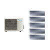 Aparat de aer condiționat multisplit Daikin EMURA cu cinci unități interne, patru 7000 BTU și una de 18000 BTU Silver - garanție 60 luni