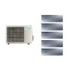 Aparat de aer conditionat multisplit Daikin EMURA cu cinci unitati interne argintii, patru 7000 BTU si una de 12000 BTU, 4xFTXJ20AS-FTXJ35AS-5MXM90A, 5 ANI Garantie, Flash Streamer si Ioni de Argint, Efect Coanda si Senzor de prezenta