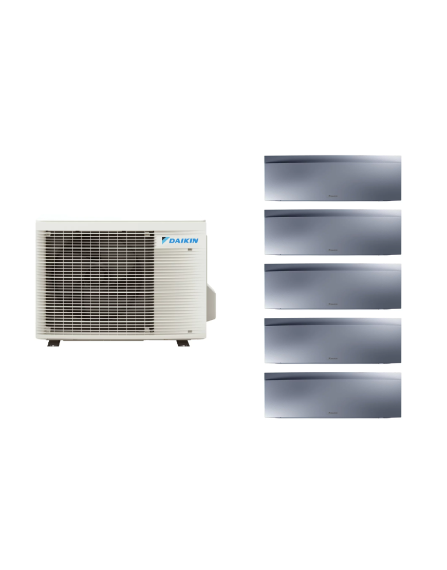 Aparat de aer condiționat multisplit Daikin EMURA cu cinci unități interne, patru 7000 BTU și una de 18000 BTU Silver - garanție 60 luni