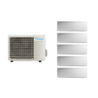 Aparat de aer conditionat multisplit Daikin EMURA cu cinci unitati interne albe, patru 7000 BTU si una de 12000 BTU, 4xFTXJ20AW + FTXJ35AW + 5MXM90A, 5 ANI Garantie, Flash Streamer si Ioni de Argint, Efect Coanda si Senzor de prezenta