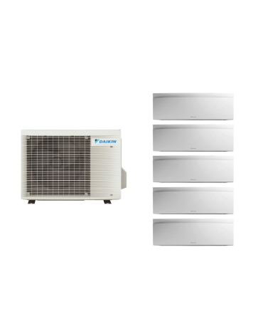 Aparat de aer condiționat multisplit Daikin EMURA cu cinci unități interne, patru 7000 BTU și una de 12000 BTU White - garanție 60 luni