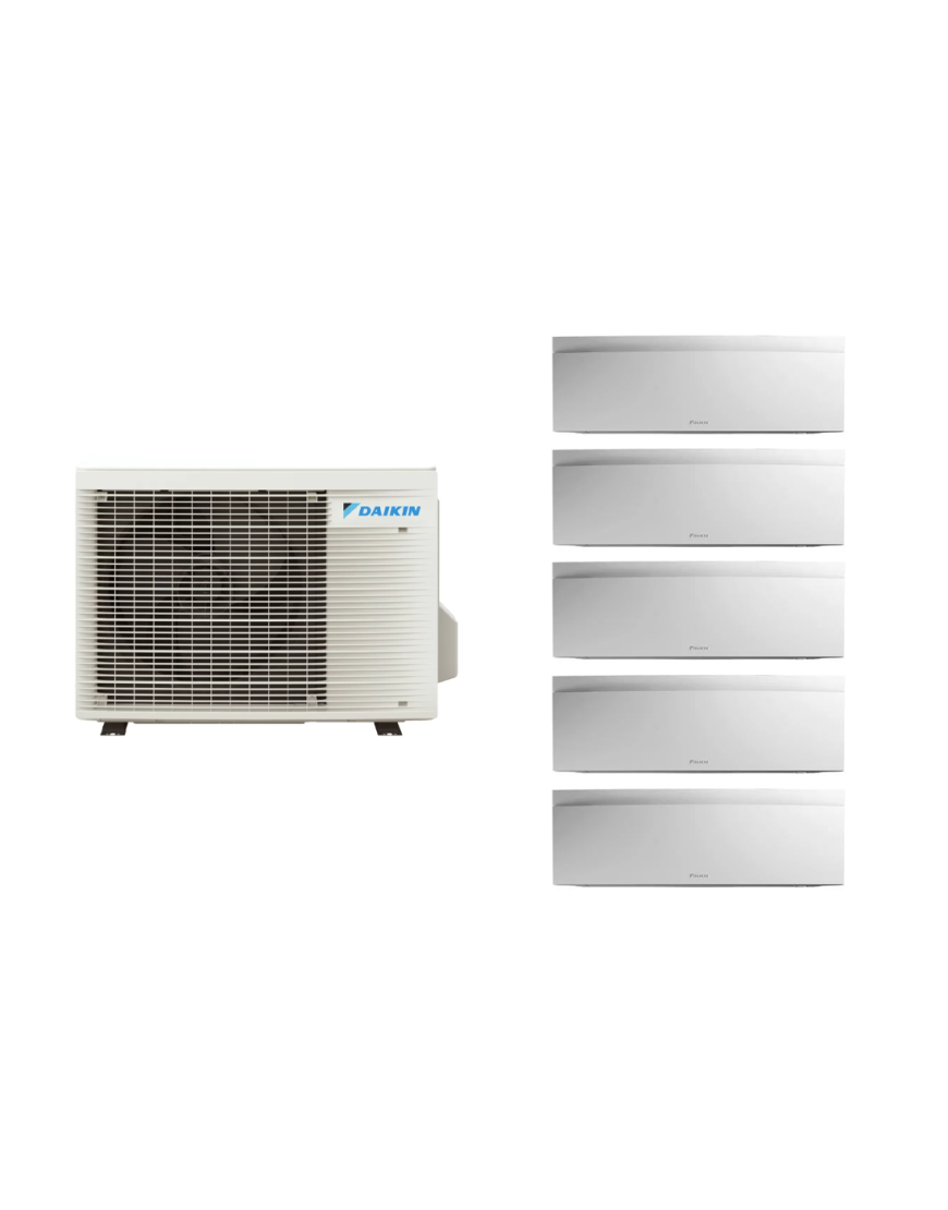 Aparat de aer condiționat multisplit Daikin EMURA cu cinci unități interne, patru 7000 BTU și una de 12000 BTU White - garanție 60 luni