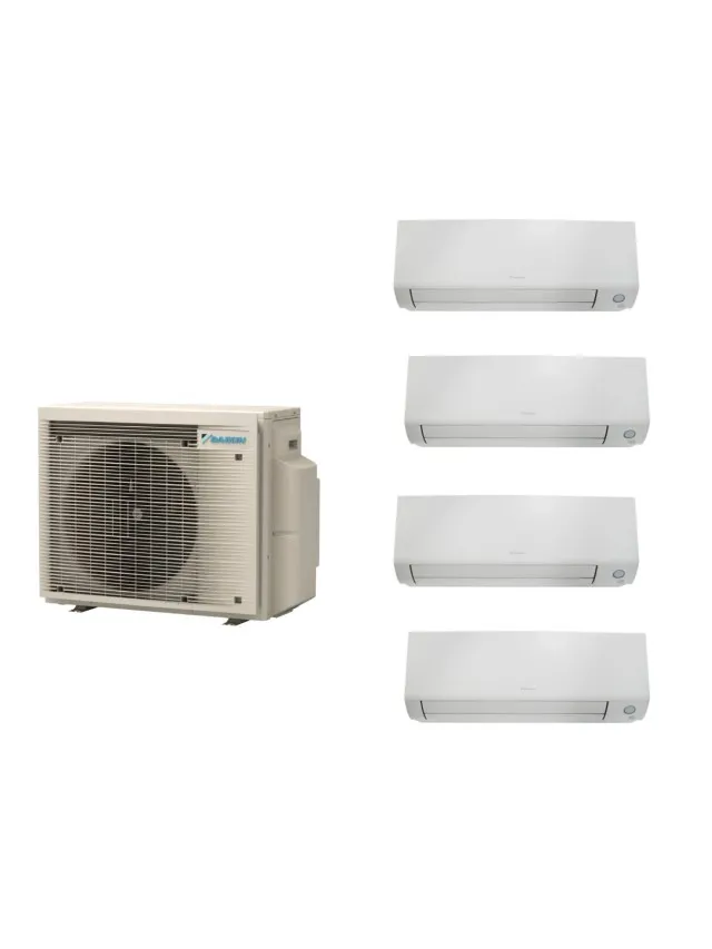 Aparat de aer conditionat multisplit Daikin Perfera cu patru unitati interne, trei 5000 BTU si una de 9000 BTU - 3xCTXM15A + FTXM25A + 4MXM68A, Garantie 5 ANI, Flash Streamer, Senzor de prezenta