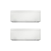 Aparat de aer conditionat dublu split Daikin Stylish cu doua unitati interne , doua 7000 BTU Albe, 2xFTXA20CW + 2MXM40A, 5ANI GARANTIE, efect Coanda, senzor de prezenta, Flash Streamer, filtre ioni de argint
