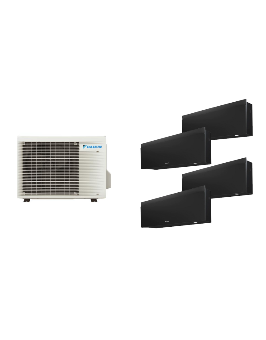 Aparat de aer condiționat multisplit Daikin EMURA cu patru unități interne, trei 7000 și una de 12000 BTU Black - garanție 60 luni