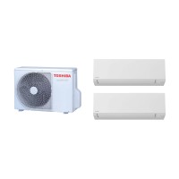 Aparat de aer conditionat multisplit TOSHIBA cu doua unitati interne EDGE 9000 BTU, 2*RAS-B10G3KVSG-E+RAS-2M14G3AVG-E - garantie 60 luni, wifi integrat, functionare pe incalzire pana la -20C