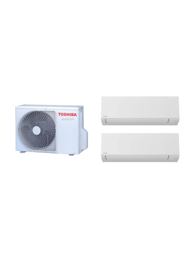 Aparat de aer condiționat multisplit TOSHIBA cu două unități interne EDGE 12000 BTU-garanție 60 luni, wifi integrat, funcționare pe încălzire până la -20°C