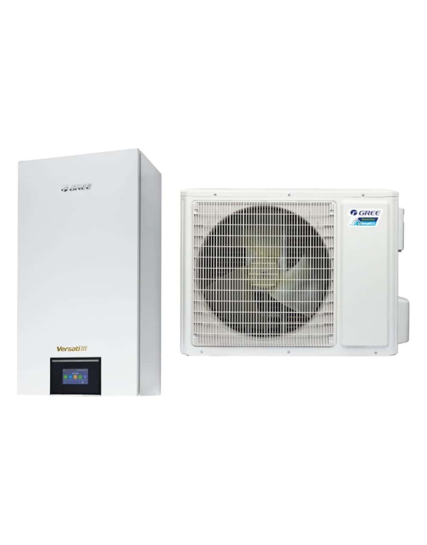 Pompa de caldura split Gree Versati III GRS-CQ12PD/NHH-E(I)/GRS-CQ12PD/NHH-E(O) pentru incalzire si racire 12kW, garanție 72 luni