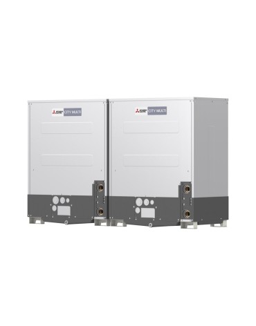 Unitate externa VRF cu recuperare Mitsubishi Electric City Multi Linia WR2 PQRY-P400YSLM racita cu apa, putere racire 45 kW, temperatura minima apa -5C