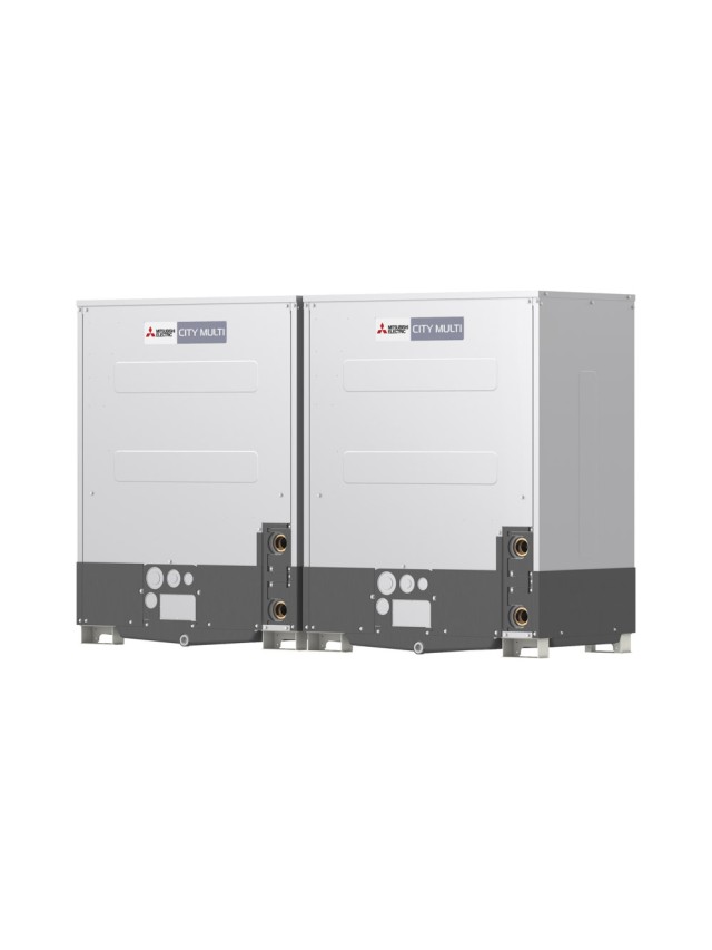 Unitate externa VRF cu recuperare Mitsubishi Electric City Multi Linia WR2 PQRY-P400YSLM racita cu apa, putere racire 45 kW, temperatura minima apa -5C