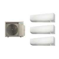Aparat de aer conditionat multisplit Daikin Comfora cu trei unitati interne 9000 BTU, 9000 BTU si 12000 BTU, FTXP25N + FTXP25N + FTXP35N + 4MXM80A, 5 ANI Garantie, Filtre Dezodorizare si Ioni de Argint