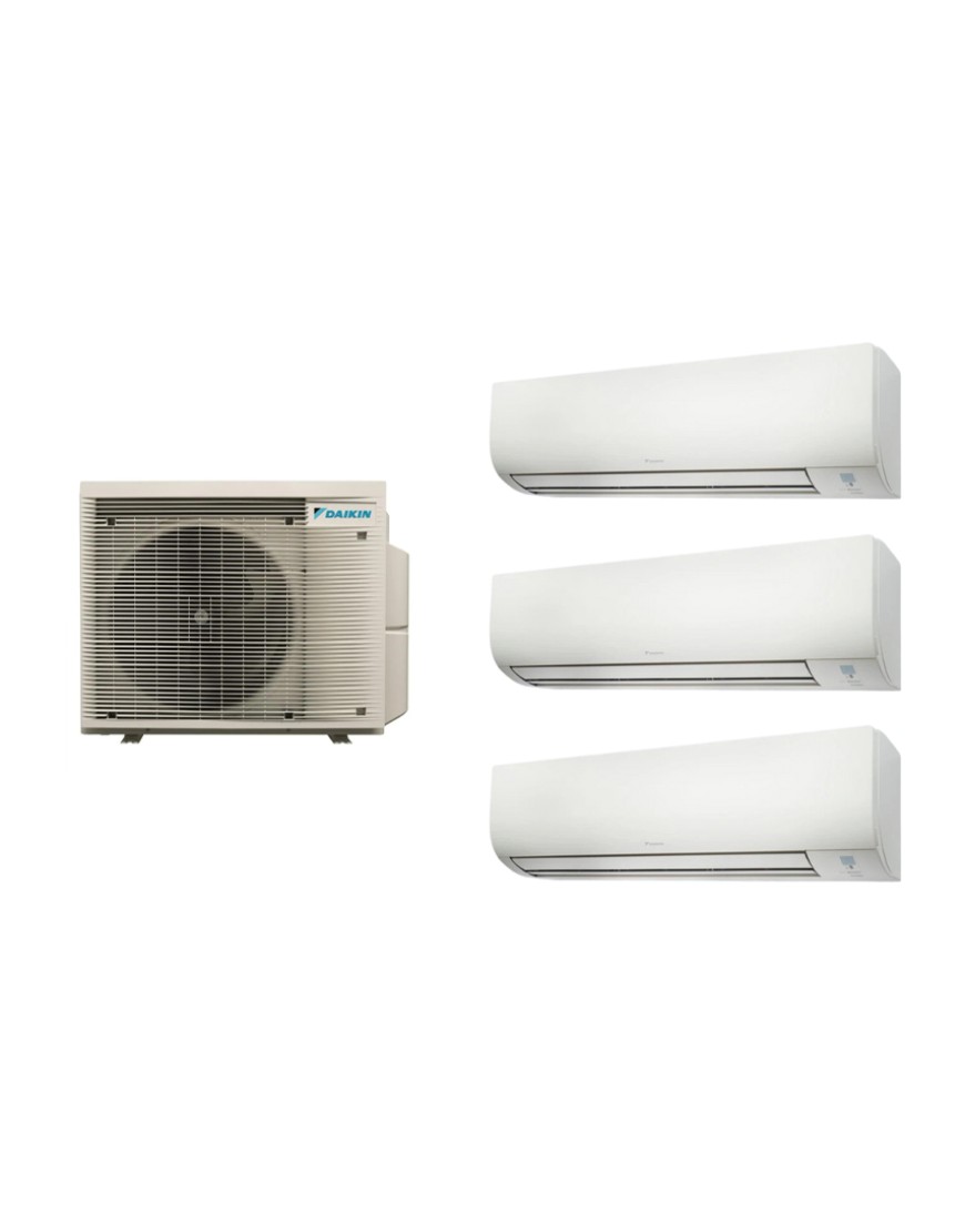Aparat de aer condiționat multisplit Daikin Comfora cu doua unități interne 9000 și una de 12000 BTU