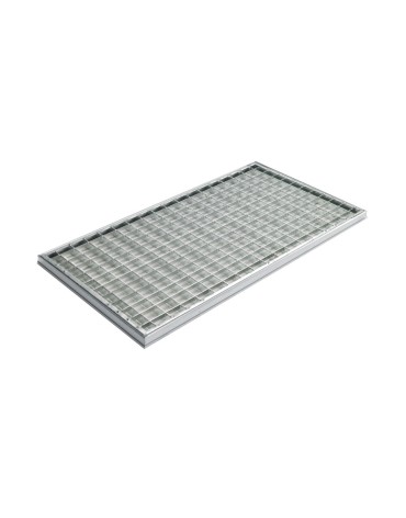 Ștergător de picioare încastrabil ACO Self Vario, cu ramă din aluminiu și grătar retea ochiuri 30/30, 600x400x30mm
