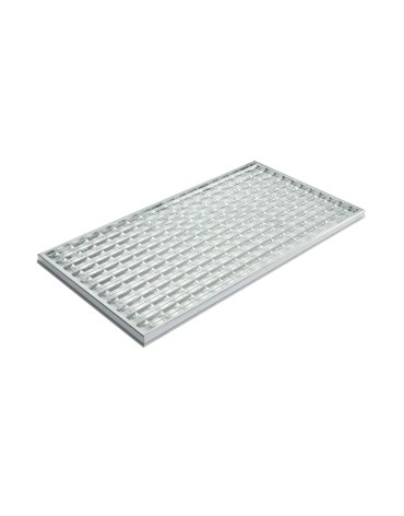Ștergător de picioare încastrabil ACO Self Vario, cu ramă din aluminiu și grătar rețea V, 600x400x30mm