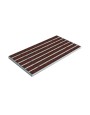 Ștergător de picioare încastrabil ACO Self Vario, cu ramă din aluminiu și grătar insertie textila pentru exterior, rosu, 600x400x30mm