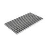 Ștergător de picioare încastrabil ACO Self Vario, cu ramă din aluminiu și grătar benzi textile si profile perie, 600x400x30mm