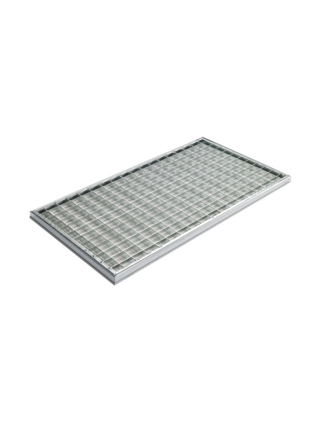 Ștergător de picioare încastrabil ACO Self Vario, cu ramă din aluminiu și grătar retea ochiuri 30/30, 750x500x30mm