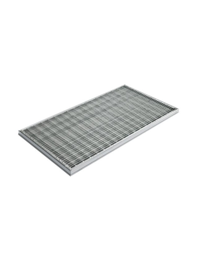 Ștergător de picioare încastrabil ACO Self Vario, cu ramă din aluminiu și grătar rețea ochiuri 30/10, 750x500x30mm