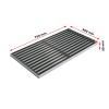 Ștergător de picioare încastrabil ACO Self Vario, cu ramă din aluminiu și grătar cu inserție de cauciuc, antracit, 750x500x30mm