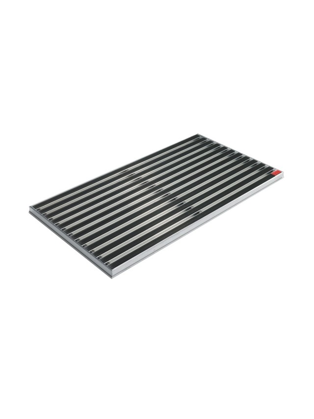 Ștergător de picioare încastrabil ACO Self Vario, cu ramă din aluminiu și grătar cu inserție de cauciuc, antracit, 750x500x30mm