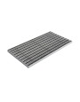 Ștergător de picioare încastrabil ACO Self Vario, cu ramă din aluminiu și grătar benzi textile si profile perie, 750x500x30mm
