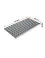 Ștergător de picioare încastrabil ACO Self Vario, cu ramă din aluminiu și grătar benzi textile si cauciucate, 750x500x30mm